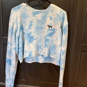 Cute tie-dye pink blue medium sweater